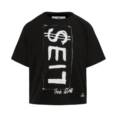 Pre-owned Vivienne Westwood Lies Box T-shirt 'black' | Women's Size L