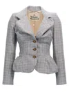 Vivienne Westwood Drunken Jacket Prince Of Wales 48 Women In Light Blue