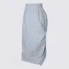 Vivienne Westwood Mens Multi Side Panther Check Wool-linen Blend Midi Skirt