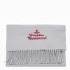 Vivienne Westwood Light Grey Wool Scarf In Gray