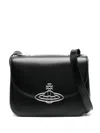 Vivienne Westwood Womens Black Linda Logo-plaque Leather Cross-body Bag In Schwarz