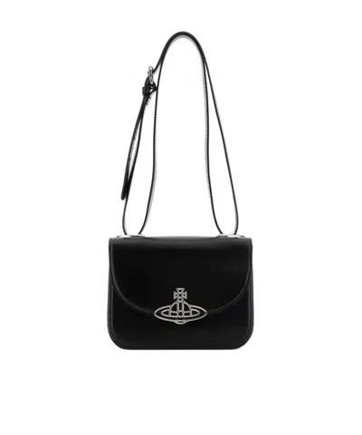 Vivienne Westwood Linda Crossbody Bag Adjustable Strap In Black