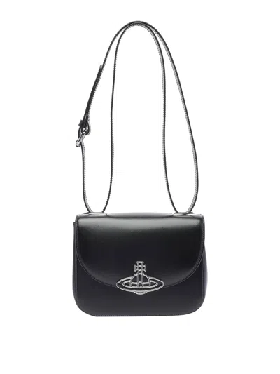 Vivienne Westwood Linda Crossbody Bag Adjustable Strap In Black