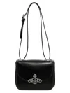 Vivienne Westwood Womens Black Linda Logo-plaque Leather Cross-body Bag
