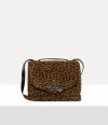 Vivienne Westwood Linda Crossbody Printed Suede Leopard In Brown