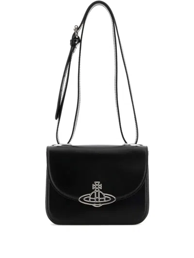 Vivienne Westwood Linda Crossbody Bag Adjustable Strap In Black