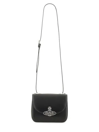Vivienne Westwood Linda Crossbody Bag Adjustable Strap In Black