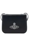 Vivienne Westwood Womens Black Linda Logo-plaque Leather Cross-body Bag In Black