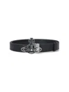 Vivienne Westwood Line Orb" Belt Black In Black