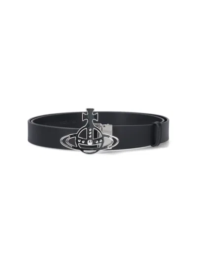 Vivienne Westwood Line Orb" Belt Black