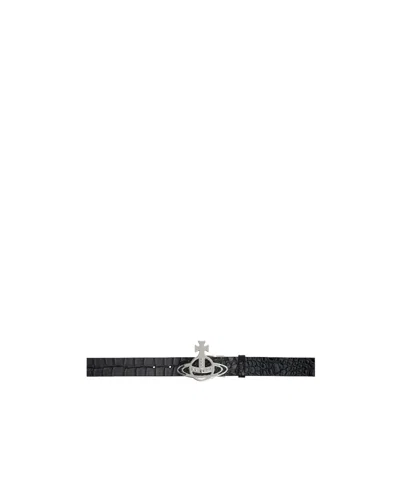 Vivienne Westwood Line Orb Belt In Black