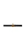 Vivienne Westwood Black Line Orb Buckle Belt In Black