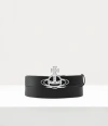 Vivienne Westwood Line Orb Buckle Belt Toledo Leather Black One Size Unisex