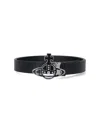 Vivienne Westwood Line Orb Reversible Belt In Black
