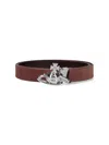 Vivienne Westwood Reversible Brown Suede And Black Leather Belt In Brown