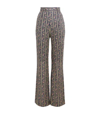 Vivienne Westwood Ray Trousers Print Linen Tailor Floral Artwork 46 Women In Multicoloured