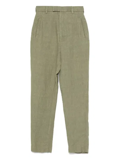 Vivienne Westwood Linen Trousers In Green