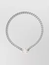 Vivienne Westwood Link Chain Crystal Necklace Polished Finish
