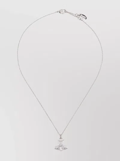 Vivienne Westwood Link Chain Pendant Necklaces In White