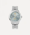 Shop Vivienne Westwood Little Camberwell Watch Silver / Blue Stainless Steel Women
