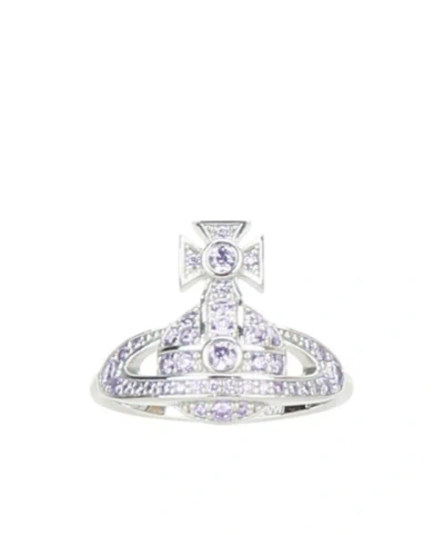 Vivienne Westwood Little Orb Ring In Metallic