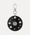 Vivienne Westwood Liz Concho Keyring Smooth Leather Black In Black