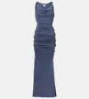 Vivienne Westwood Navy Liz Jersey Maxi Dress In Blue