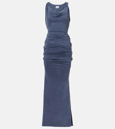 VIVIENNE WESTWOOD LIZ DRAPED JERSEY MAXI DRESS