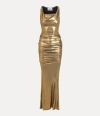 Vivienne Westwood Liz Jersey Dress Disco Jersey Gold Xs Women In Gold
