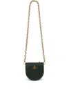 Vivienne Westwood Lizard Saddle Crossbody Bag In Green