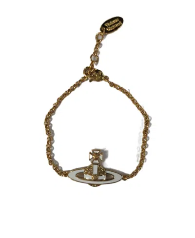 Vivienne Westwood Lobster Buckle Chain Bracelet In Yellow