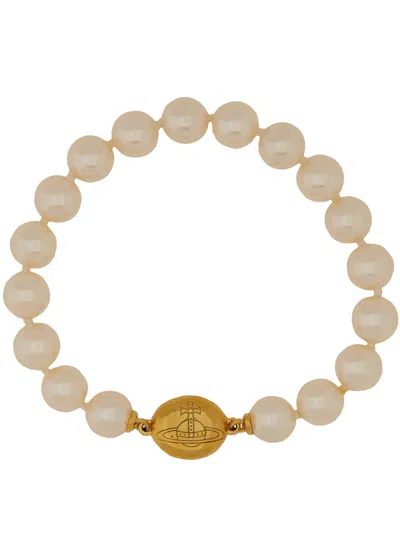 Vivienne Westwood Logo Engraved Bracelet In Pink