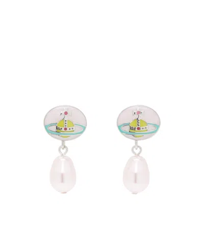 Vivienne Westwood Loelia Earrings In Silver