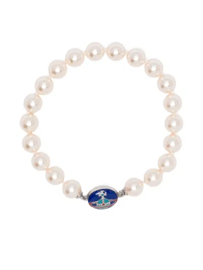 Vivienne Westwood Loelia Faux-pearl Bracelet In Neutral