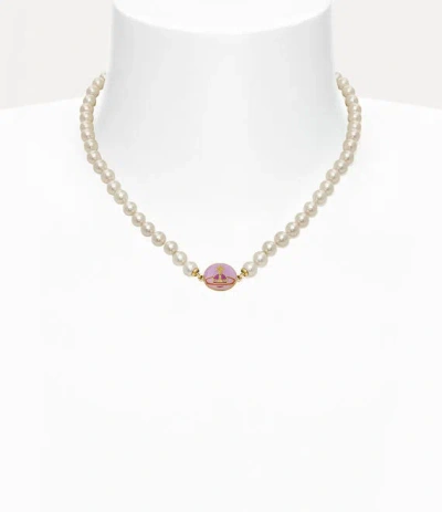 Vivienne Westwood Loelia Necklace Gold Swarovski Pearls Women