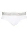 Vivienne Westwood Set Of Two Cotton Briefs With Logoed Elastic Band In White