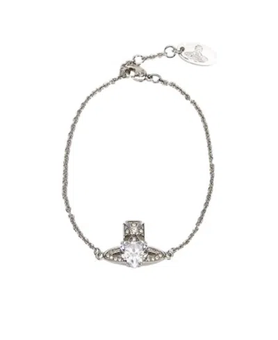 Vivienne Westwood Logo Bracelet In Gray