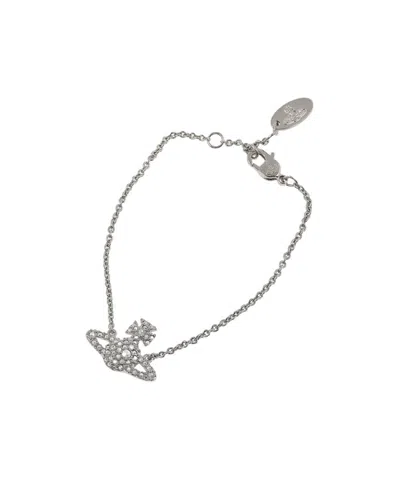 Vivienne Westwood Logo Bracelet In Gray