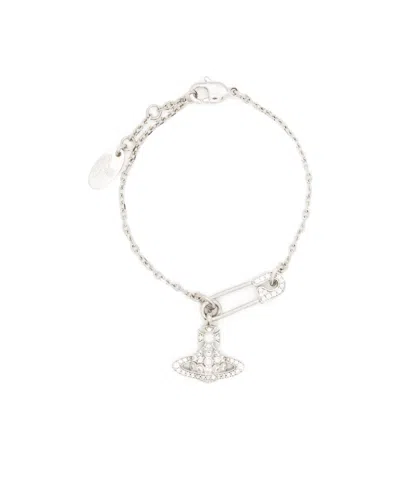 Vivienne Westwood Logo Bracelet In White
