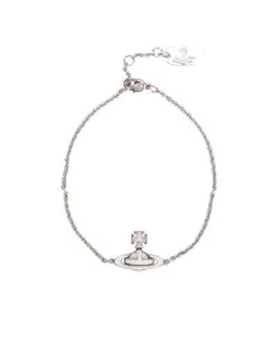 Vivienne Westwood Logo Bracelet In White