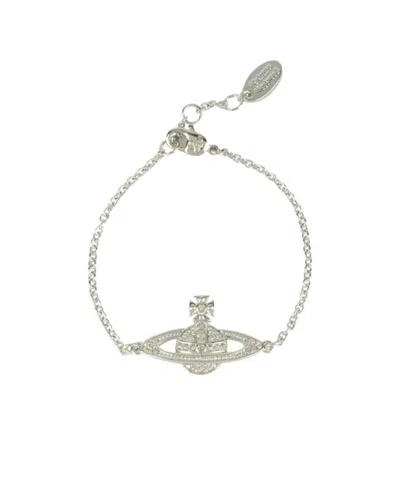 Vivienne Westwood Logo Bracelet In Silver