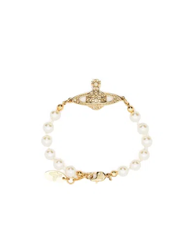 Vivienne Westwood Logo Bracelet In White