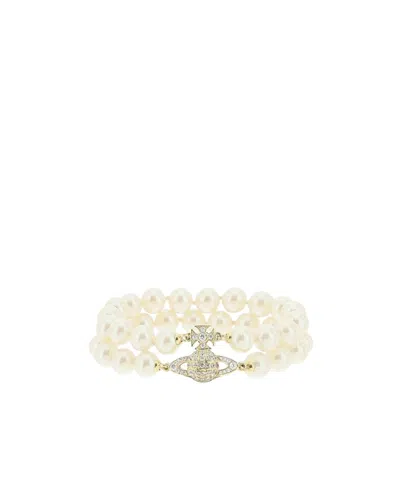 Vivienne Westwood Logo Bracelet In White