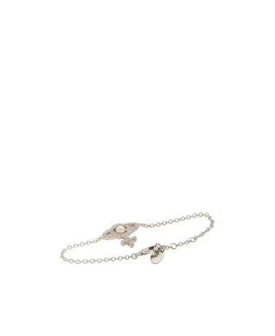 Vivienne Westwood Logo Bracelet In Yellow
