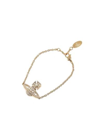 Vivienne Westwood Logo Bracelet In Yellow