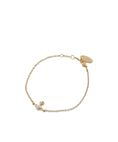 Vivienne Westwood Logo Bracelet In Yellow
