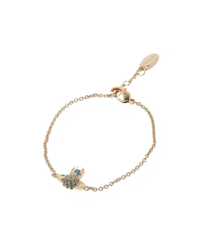Vivienne Westwood Logo Bracelet In Yellow