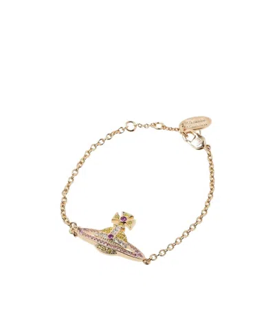 Vivienne Westwood Logo Bracelet In Yellow