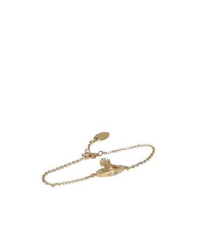 Vivienne Westwood Logo Bracelet In Yellow