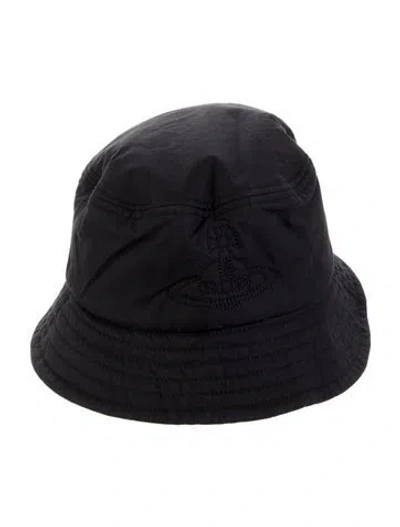 Pre-owned Vivienne Westwood Logo Bucket Hat In Black